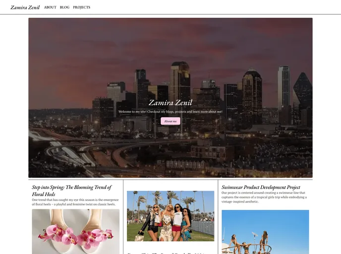 screenshot of Portfolio Blog