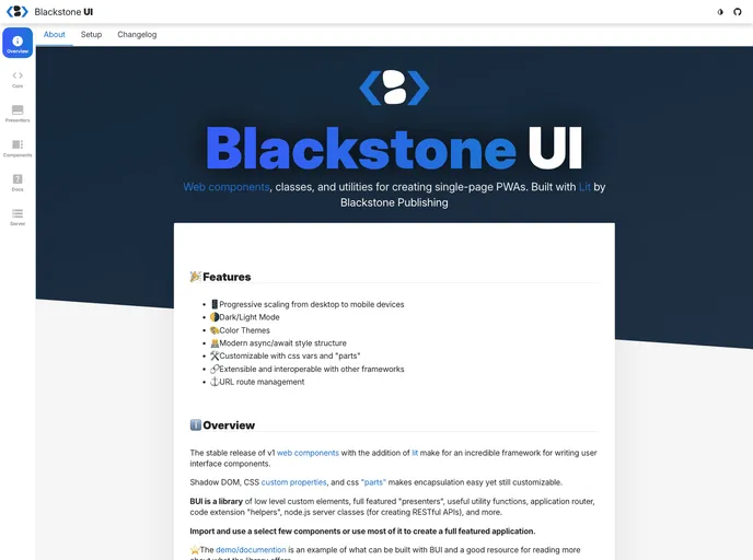 screenshot of Bui