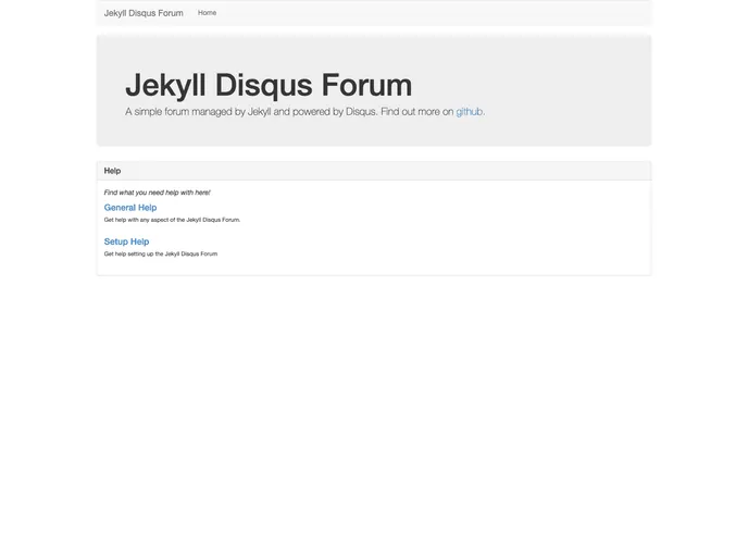 screenshot of Jekyll Disqus Forum