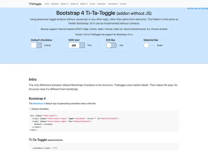 screenshot of Titatoggle