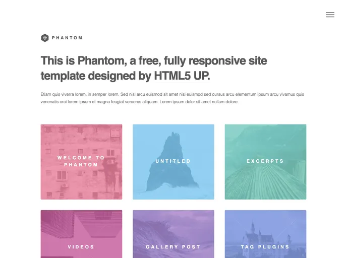 screenshot of Hexo Theme Phantom