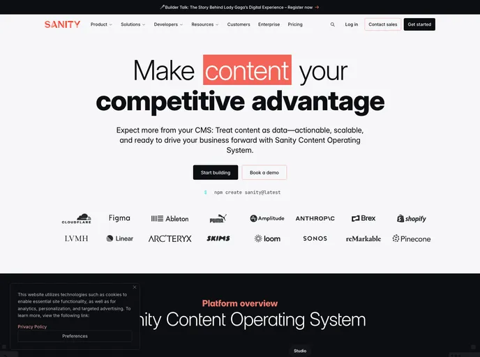 screenshot of Eleventy Sanity Blog Boilerplate