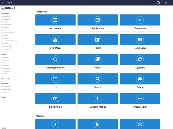 screenshot of Ember Nrg UI