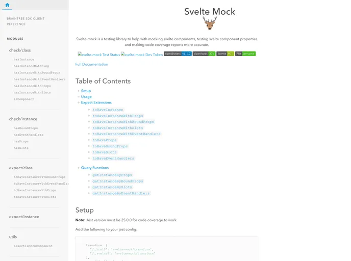 screenshot of Svelte Mock