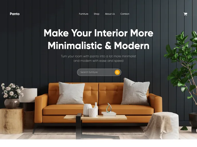 screenshot of FurnitureLanding