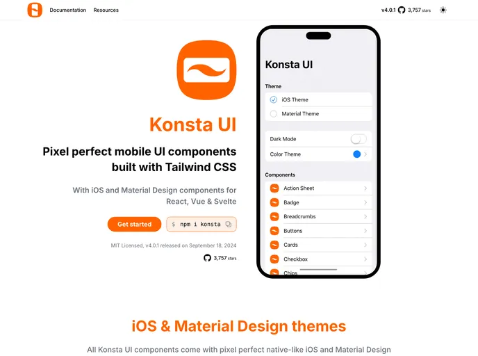 screenshot of Konstaui.com