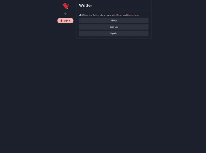 screenshot of Writter