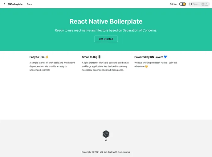 screenshot of React Native Boilerplate