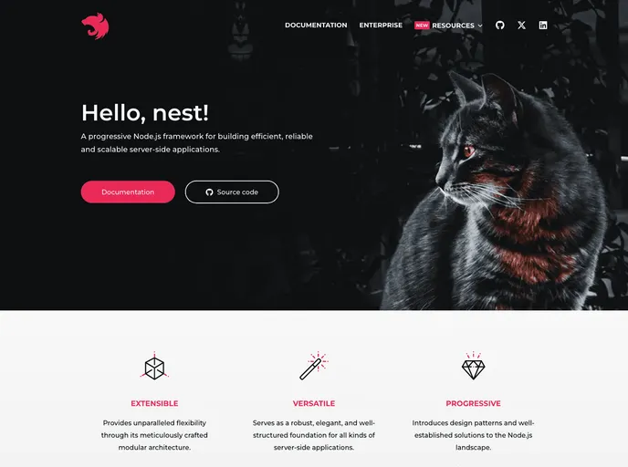screenshot of Nestjs Starter