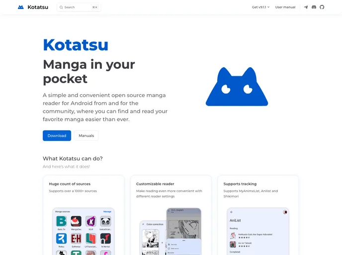 screenshot of Website