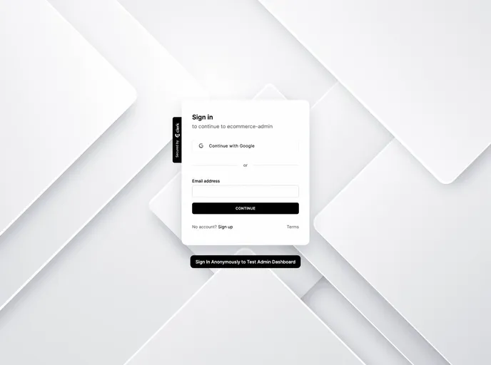 E Commerce Admin Dashboard screenshot
