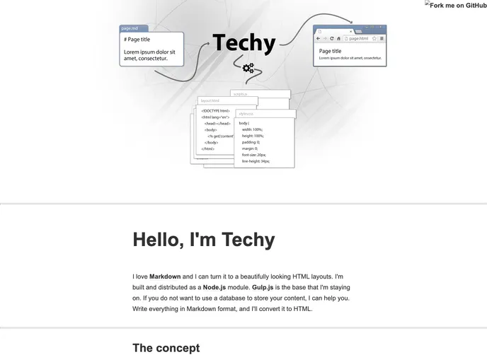 screenshot of Techy