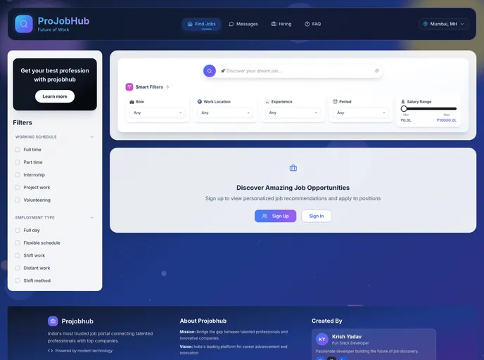 screenshot of ProJobHub_IND
