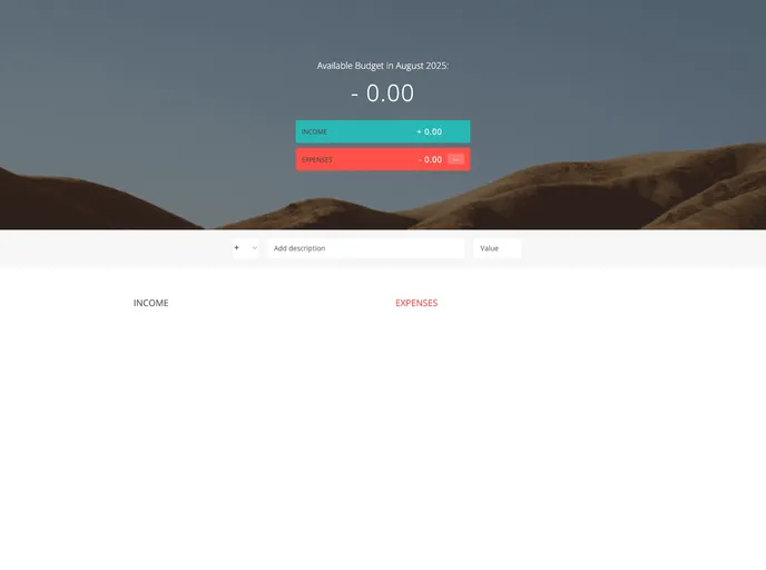 screenshot of Budget App