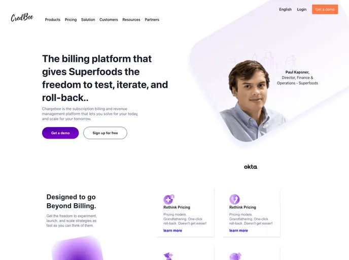 screenshot of Credbee.com