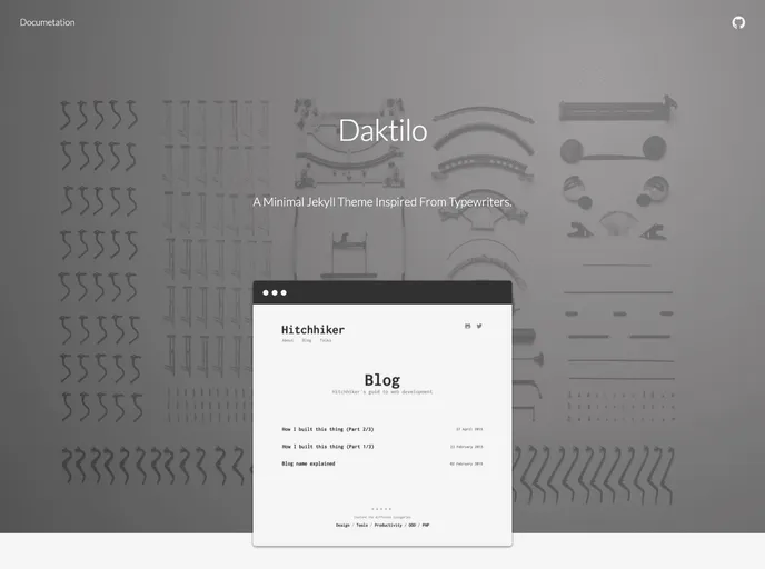 screenshot of Daktilo