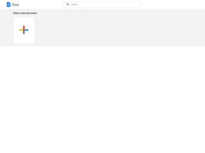 screenshot of Google Docs Clone
