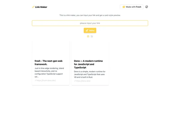 screenshot of Link Maker