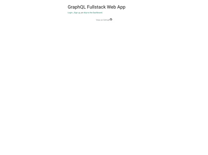 screenshot of Graphql Fullstack