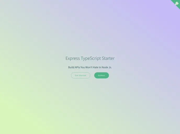 screenshot of Express Typescript Starter