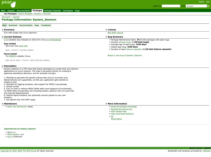 screenshot of System_daemon