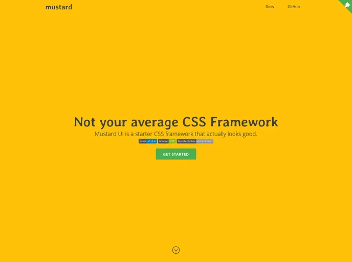 screenshot of Mustard UI