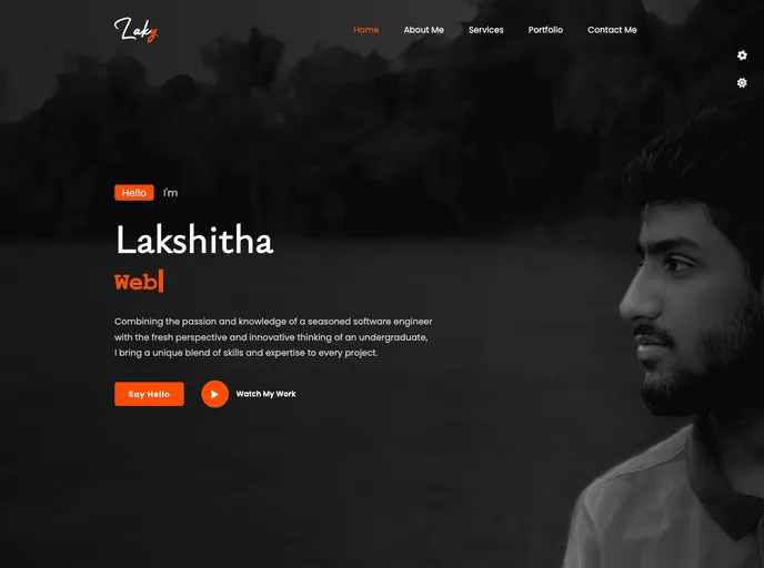 screenshot of Dynamic Portfolio Website