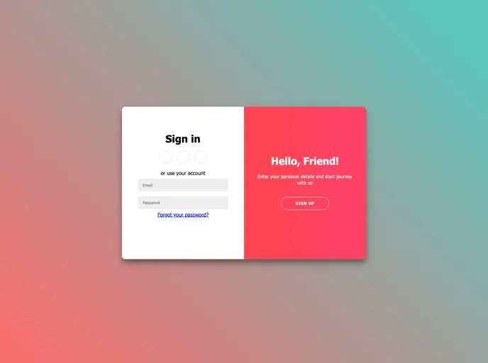 screenshot of Modern Auth UI