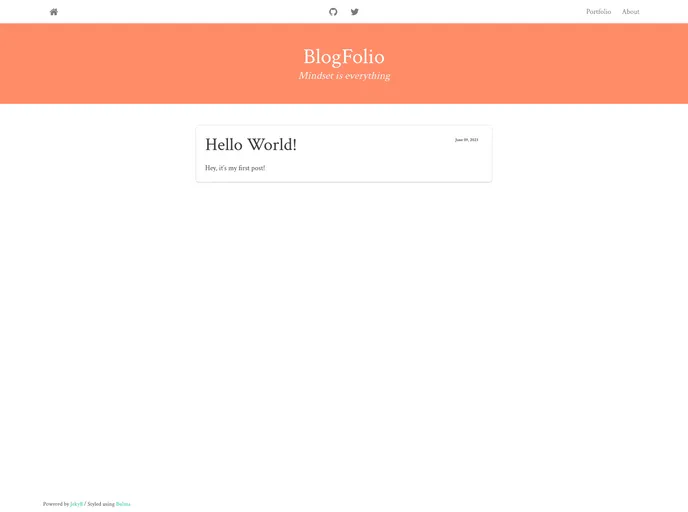 screenshot of Jekyll Theme Blogfolio