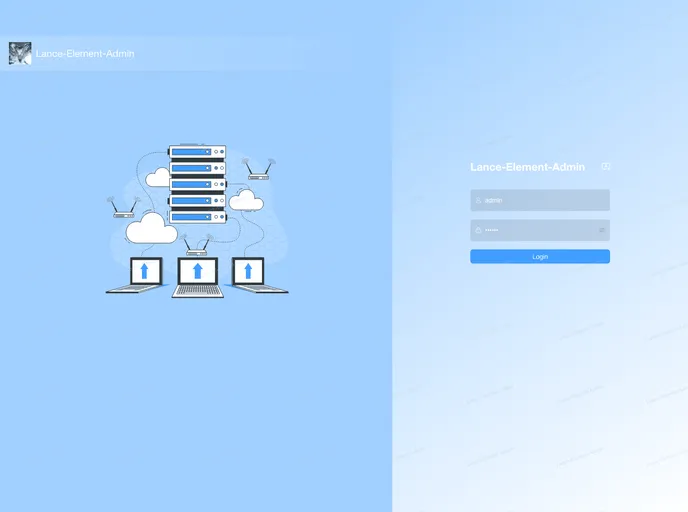 screenshot of Lance Element Admin