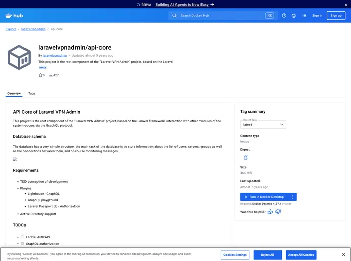 screenshot of Api Core