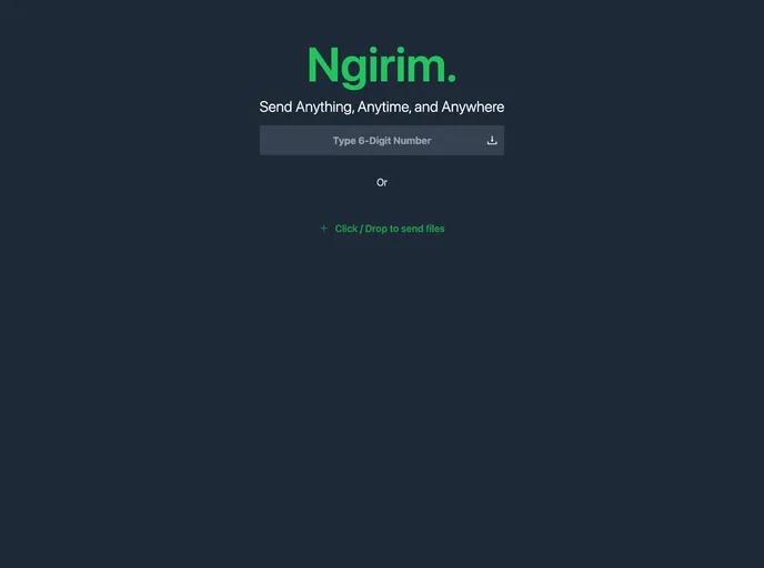 screenshot of Ngirim