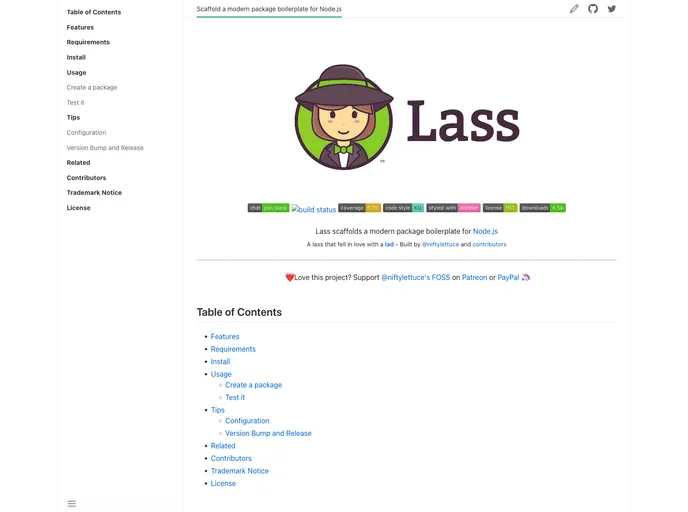 screenshot of Lass