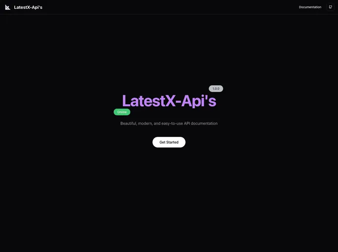 screenshot of LatestX UI