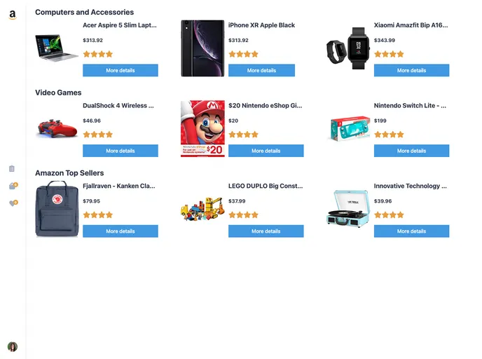 screenshot of Amazon Next