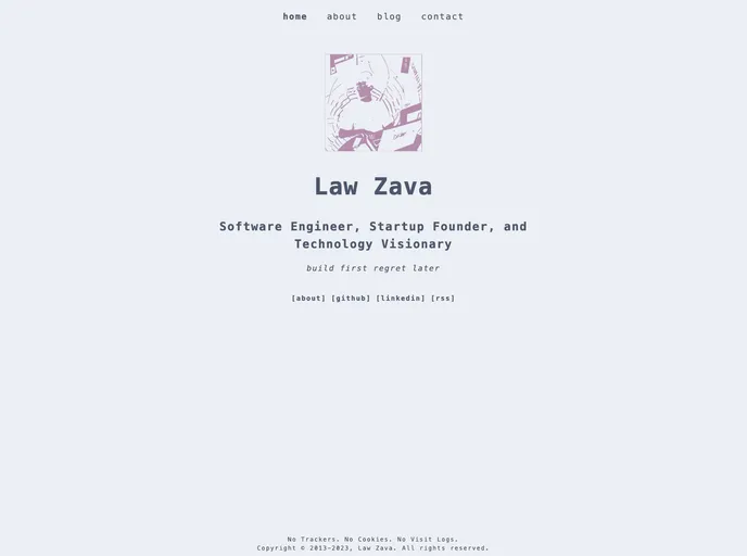 screenshot of Hugo Tailwind Nord Theme