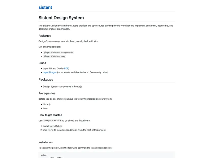screenshot of Sistent