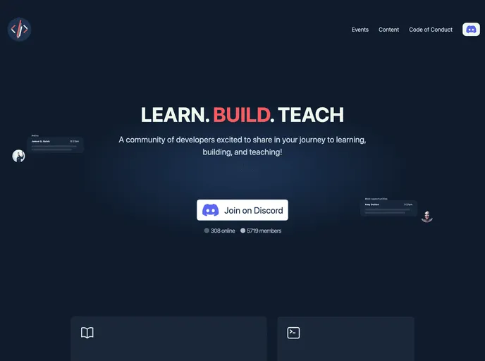 screenshot of Learnbuildteach.com
