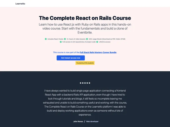 screenshot of Reactfit
