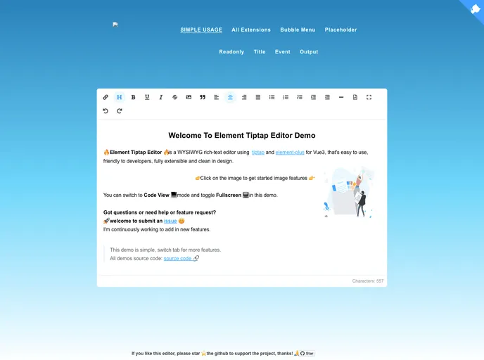 Element Tiptap
