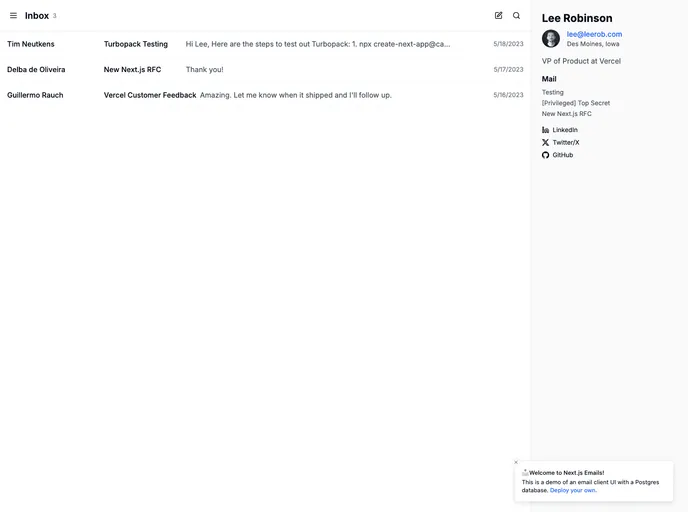 Next Email Client screenshot