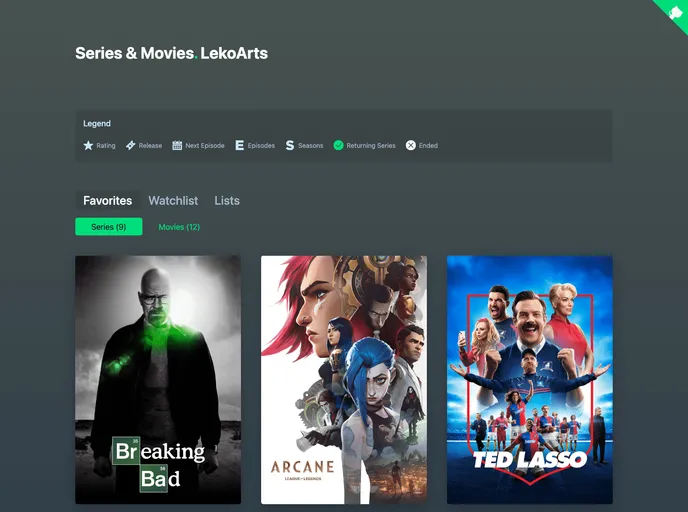screenshot of Gatsby Starter Tmdb