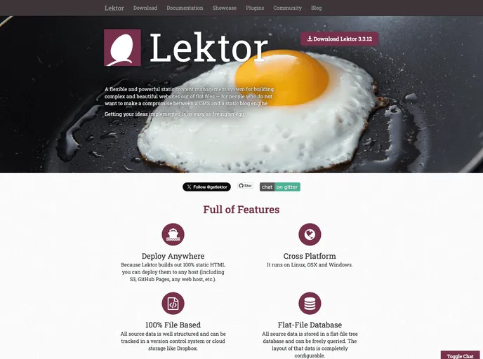 screenshot of Lektor