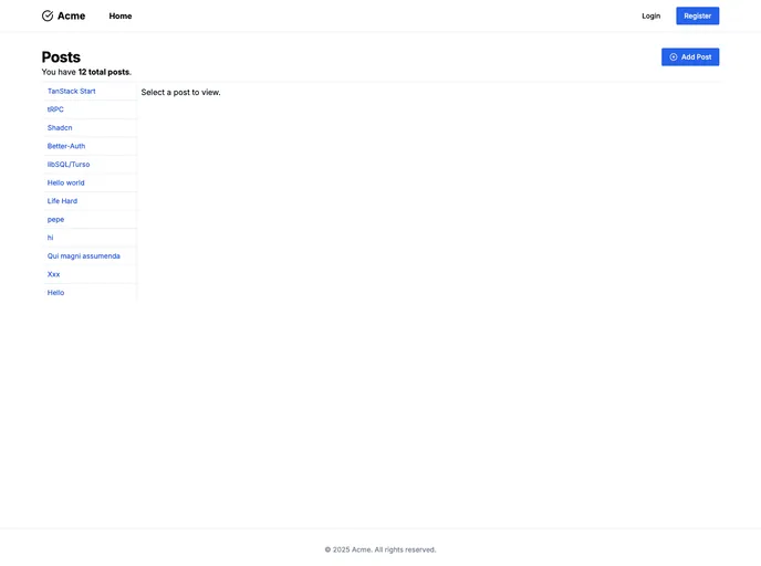 screenshot of Create Tanstart T3 Turbo
