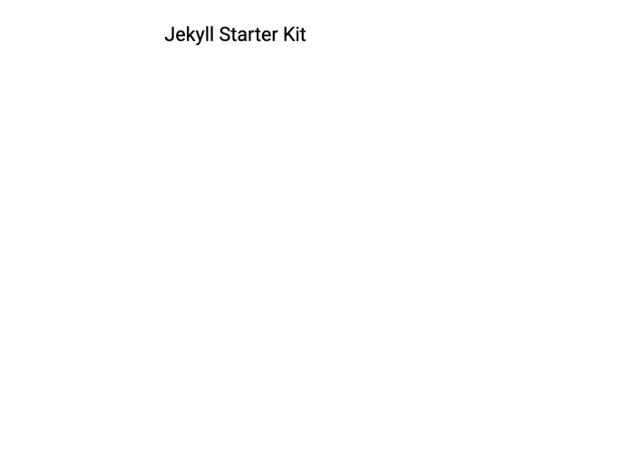 screenshot of Jekyll Starter Kit
