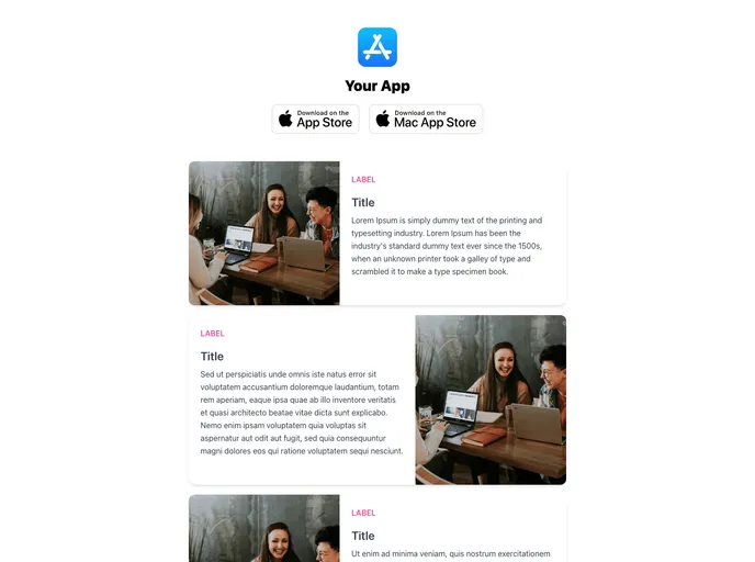 App Landing Page Nuxt3 screenshot