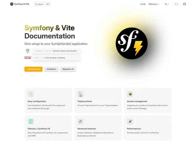 screenshot of Vite Plugin Symfony