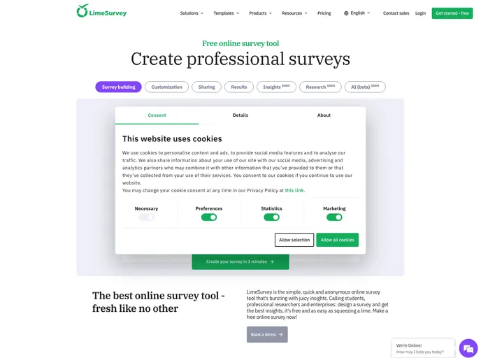 LimeSurvey screenshot