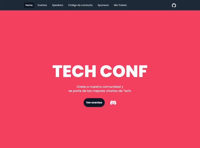 screenshot of Tech Conf