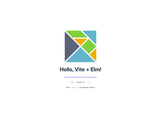 screenshot of Vite Elm Template